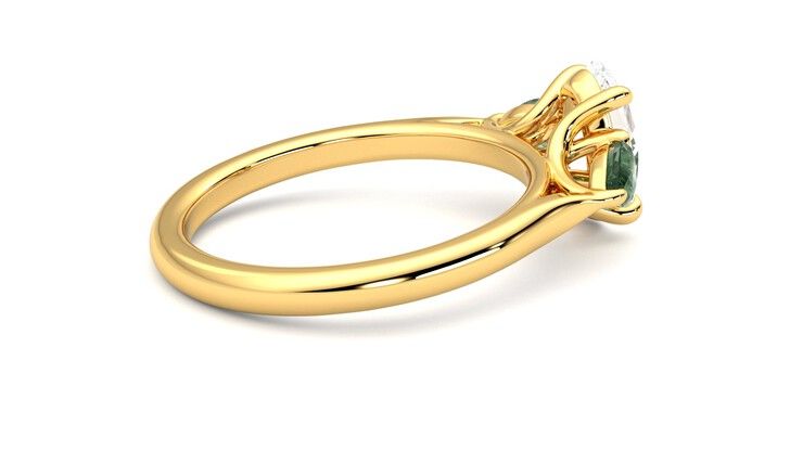 Taylor & Hart Affinity Oval Engagement Ring 360 degree image 11