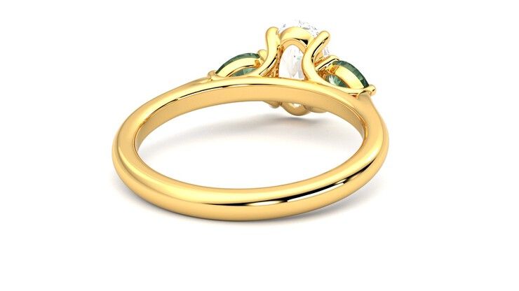 Taylor & Hart Affinity Oval Engagement Ring 360 degree image 14