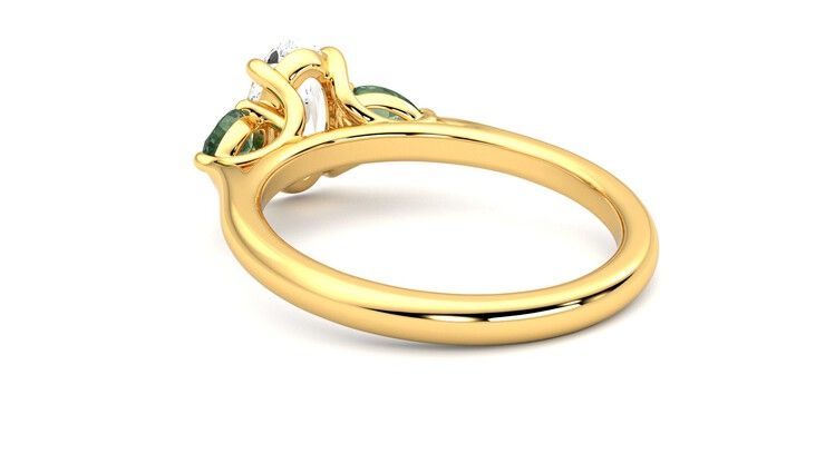 Taylor & Hart Affinity Oval Engagement Ring 360 degree image 17