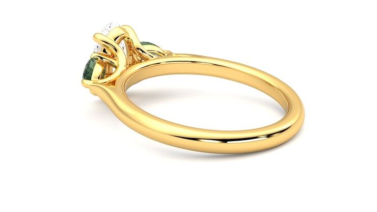 Taylor & Hart Affinity Oval Engagement Ring 360 degree image 18