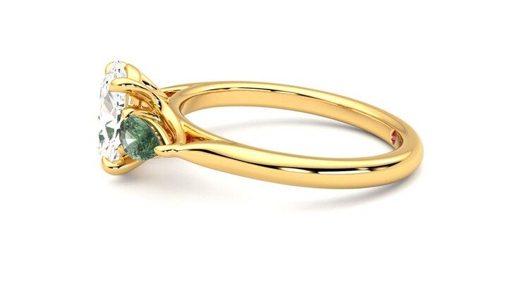 Taylor & Hart Affinity Oval Engagement Ring 360 degree image 21