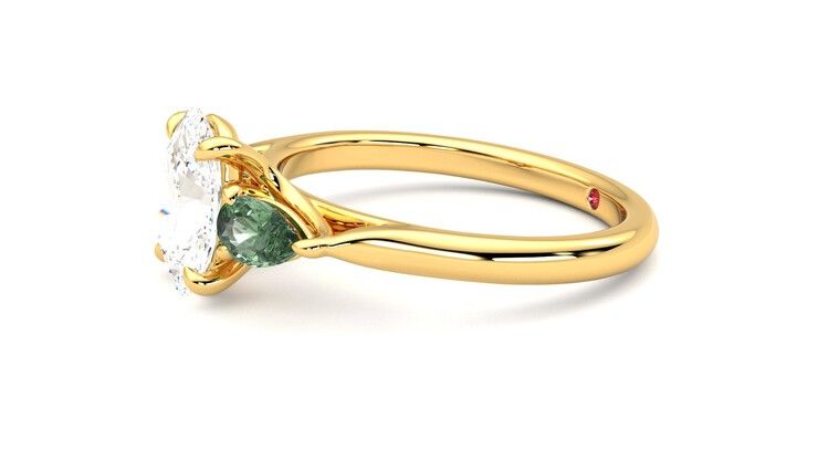 Taylor & Hart Affinity Oval Engagement Ring 360 degree image 22