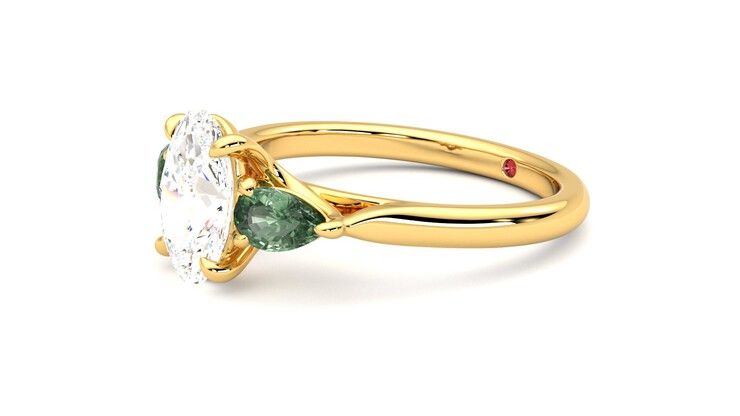 Taylor & Hart Affinity Oval Engagement Ring 360 degree image 23