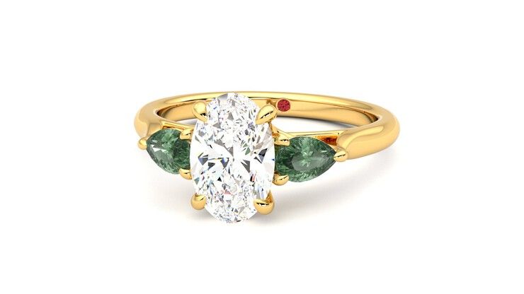 Taylor & Hart Affinity Oval Engagement Ring 360 degree image 27