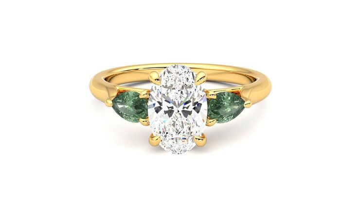 Taylor & Hart Affinity Oval Engagement Ring 360 degree image 29