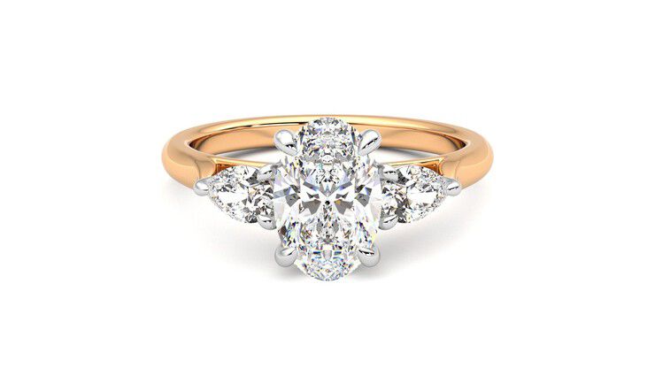 Taylor & Hart Affinity Oval Engagement Ring 360 degree image 0