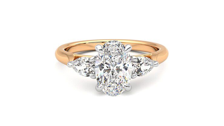 Taylor & Hart Affinity Oval Engagement Ring 360 degree image 1