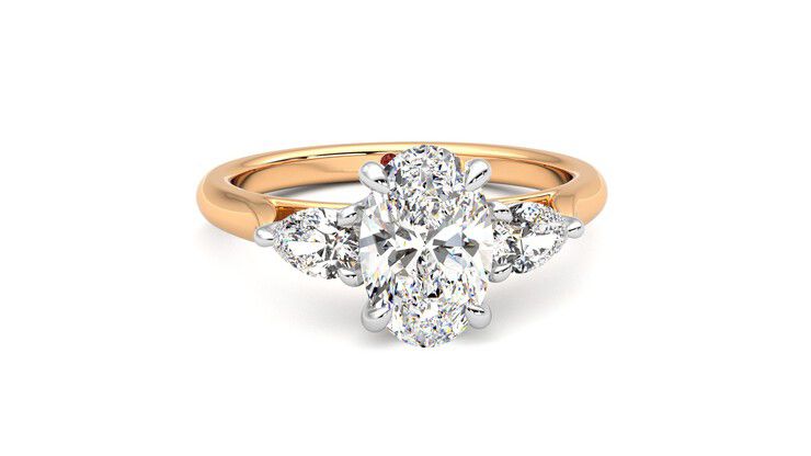 Taylor & Hart Affinity Oval Engagement Ring 360 degree image 2