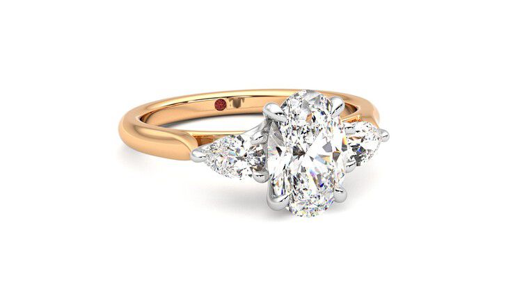 Taylor & Hart Affinity Oval Engagement Ring 360 degree image 4