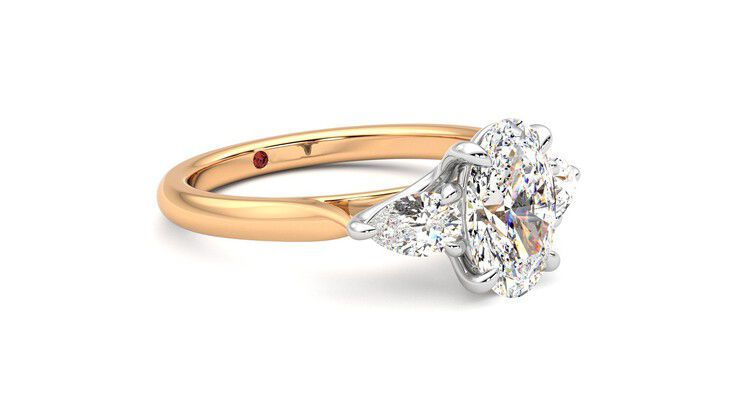 Taylor & Hart Affinity Oval Engagement Ring 360 degree image 6