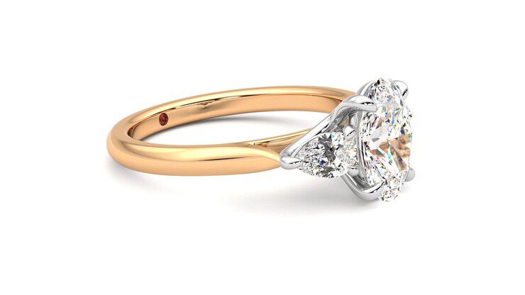 Taylor & Hart Affinity Oval Engagement Ring 360 degree image 7
