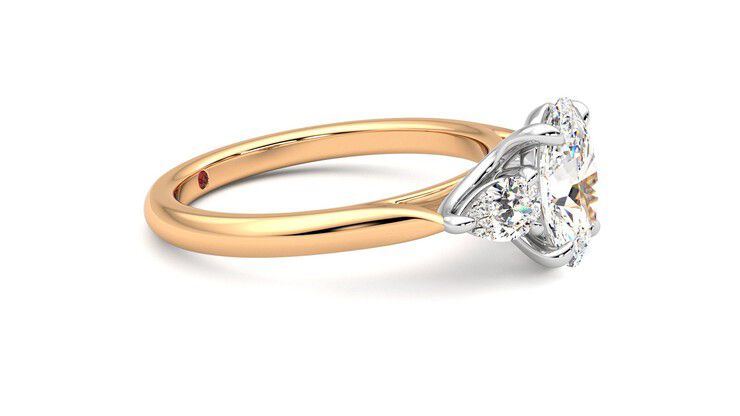 Taylor & Hart Affinity Oval Engagement Ring 360 degree image 8