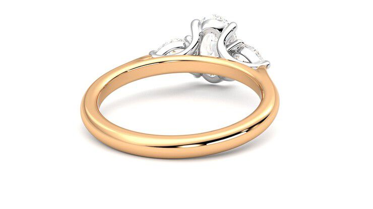Taylor & Hart Affinity Oval Engagement Ring 360 degree image 14