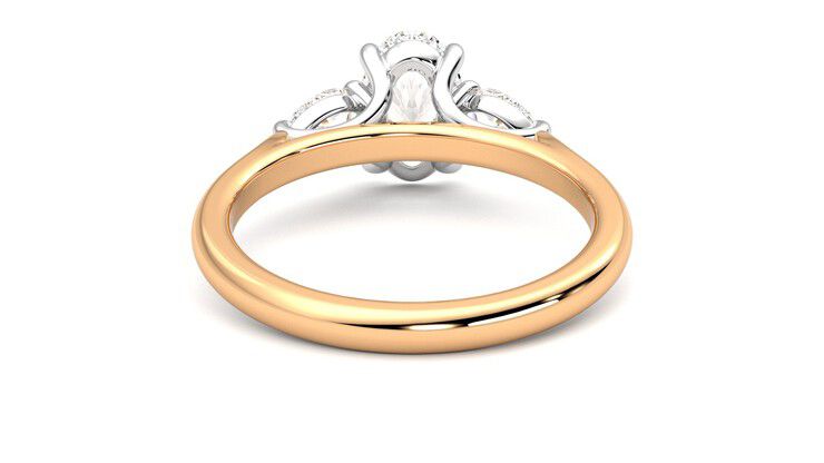 Taylor & Hart Affinity Oval Engagement Ring 360 degree image 15