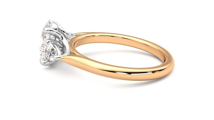 Taylor & Hart Affinity Oval Engagement Ring 360 degree image 20