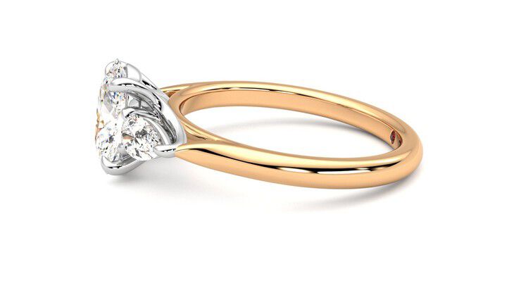 Taylor & Hart Affinity Oval Engagement Ring 360 degree image 21