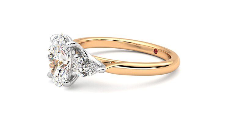 Taylor & Hart Affinity Oval Engagement Ring 360 degree image 23