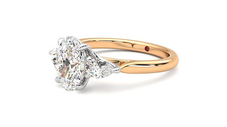 Taylor & Hart Affinity Oval Engagement Ring 360 degree image 24