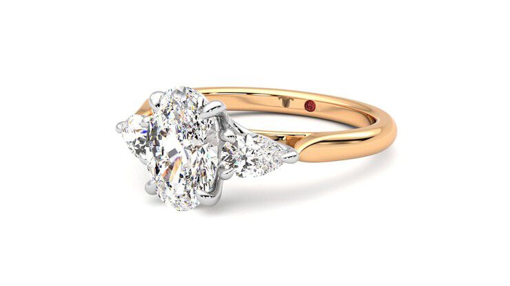 Taylor & Hart Affinity Oval Engagement Ring 360 degree image 25