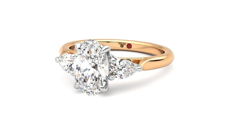 Taylor & Hart Affinity Oval Engagement Ring 360 degree image 26