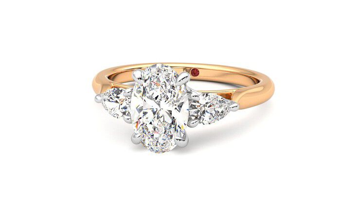 Taylor & Hart Affinity Oval Engagement Ring 360 degree image 27