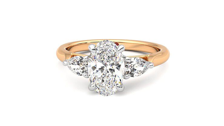 Taylor & Hart Affinity Oval Engagement Ring 360 degree image 28