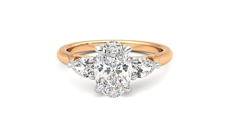 Taylor & Hart Affinity Oval Engagement Ring 360 degree image 29