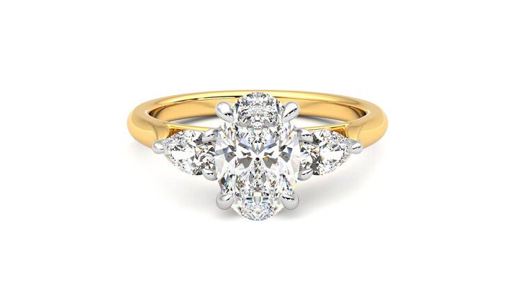Taylor & Hart Affinity Oval Engagement Ring 360 degree image 0