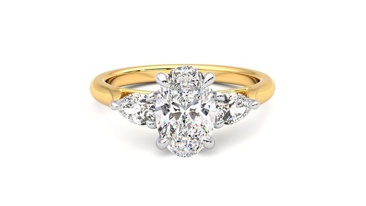 Taylor & Hart Affinity Oval Engagement Ring 360 degree image 1