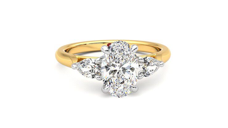 Taylor & Hart Affinity Oval Engagement Ring 360 degree image 2
