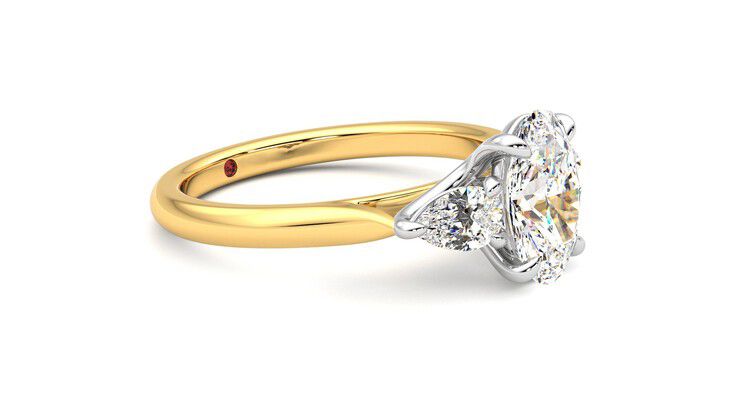 Taylor & Hart Affinity Oval Engagement Ring 360 degree image 7