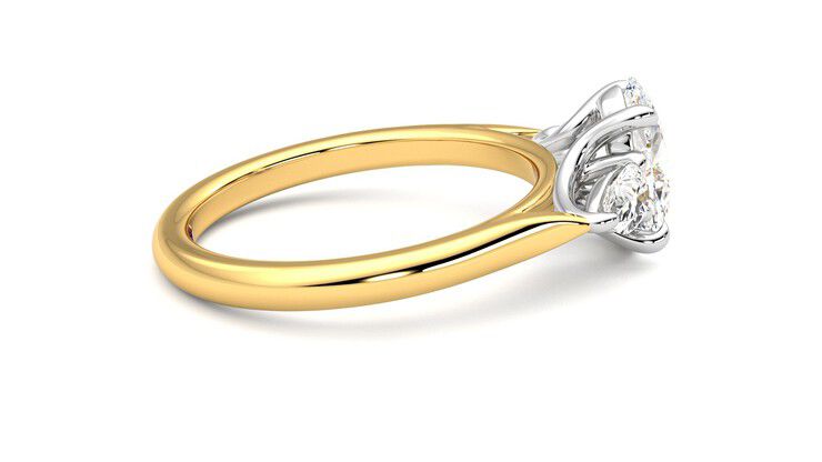 Taylor & Hart Affinity Oval Engagement Ring 360 degree image 10