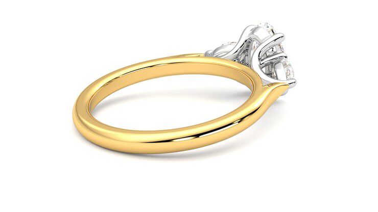 Taylor & Hart Affinity Oval Engagement Ring 360 degree image 12