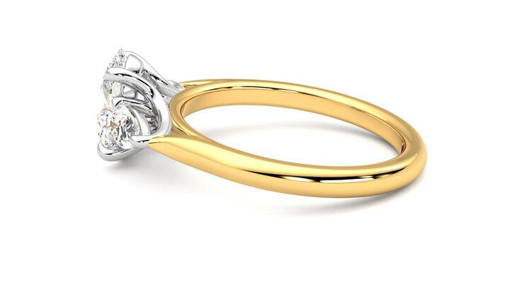 Taylor & Hart Affinity Oval Engagement Ring 360 degree image 20