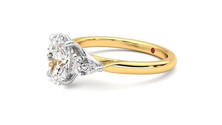 Taylor & Hart Affinity Oval Engagement Ring 360 degree image 23