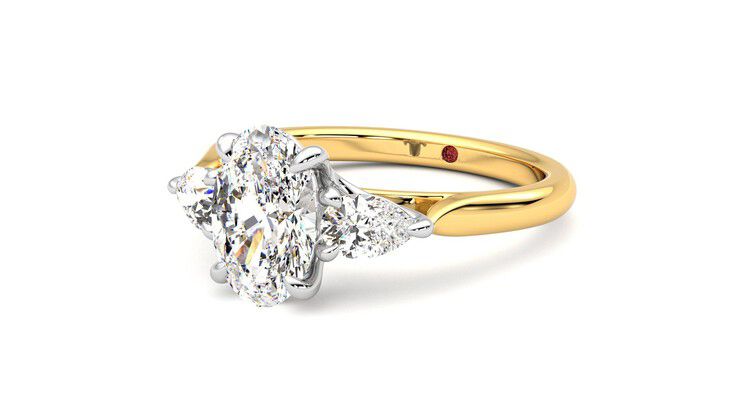 Taylor & Hart Affinity Oval Engagement Ring 360 degree image 25