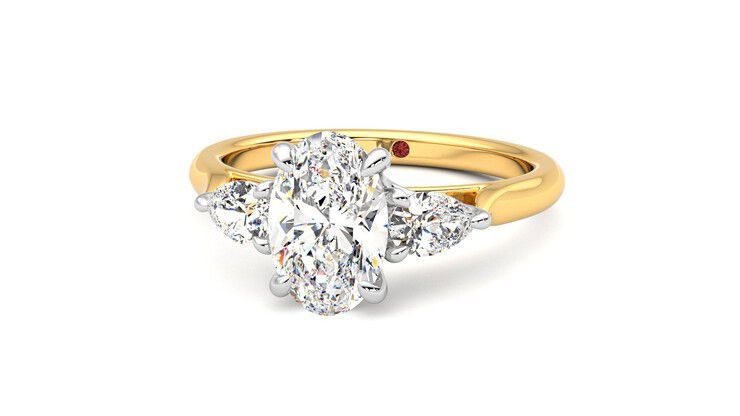 Taylor & Hart Affinity Oval Engagement Ring 360 degree image 27