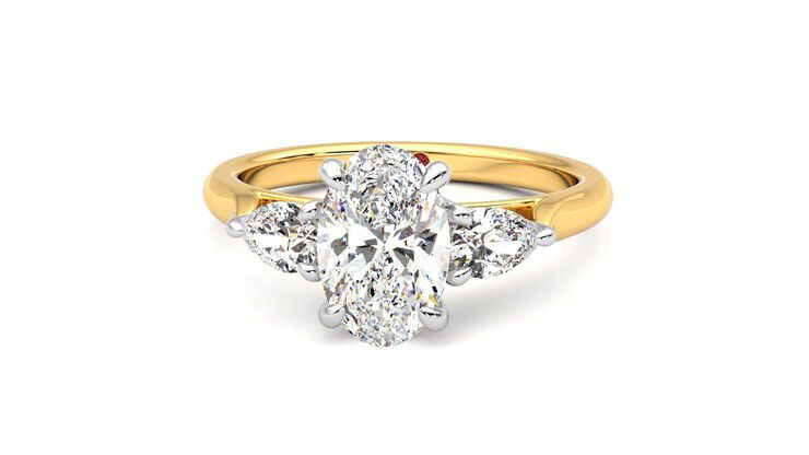Taylor & Hart Affinity Oval Engagement Ring 360 degree image 28