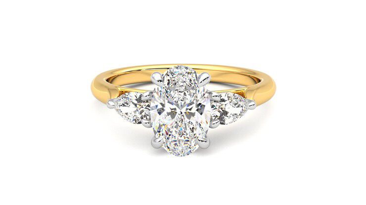 Taylor & Hart Affinity Oval Engagement Ring 360 degree image 29