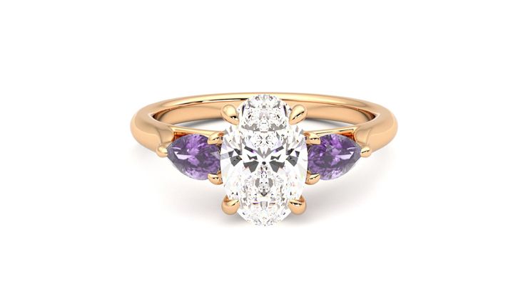 Taylor & Hart Affinity Oval Engagement Ring 360 degree image 0