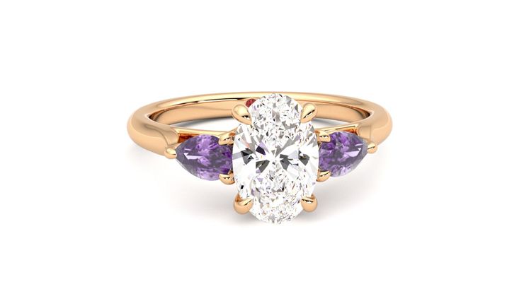 Taylor & Hart Affinity Oval Engagement Ring 360 degree image 2