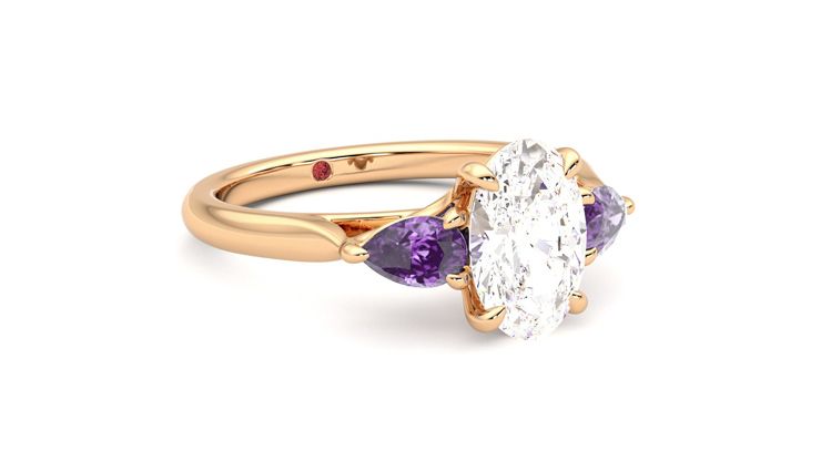 Taylor & Hart Affinity Oval Engagement Ring 360 degree image 5