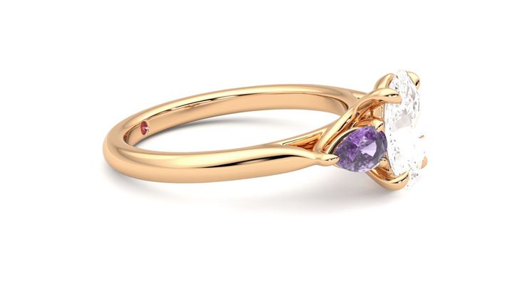 Taylor & Hart Affinity Oval Engagement Ring 360 degree image 8