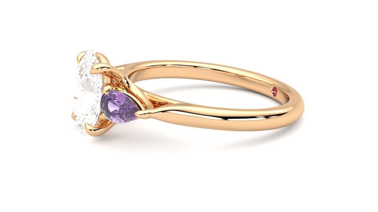 Taylor & Hart Affinity Oval Engagement Ring 360 degree image 22
