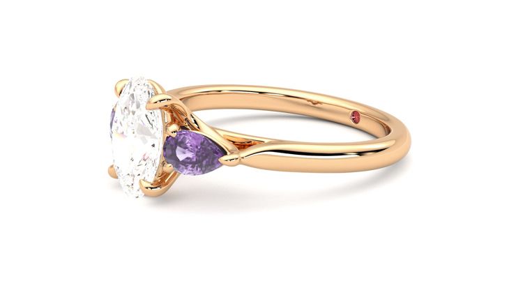 Taylor & Hart Affinity Oval Engagement Ring 360 degree image 23