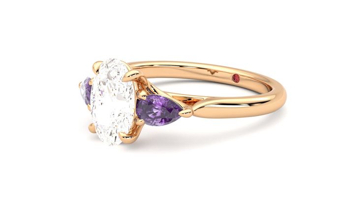 Taylor & Hart Affinity Oval Engagement Ring 360 degree image 24