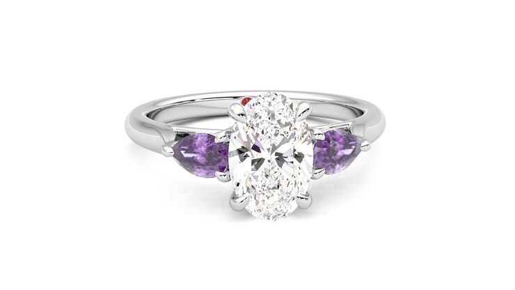 Taylor & Hart Affinity Oval Engagement Ring 360 degree image 2