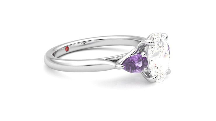 Taylor & Hart Affinity Oval Engagement Ring 360 degree image 6