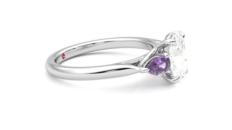 Taylor & Hart Affinity Oval Engagement Ring 360 degree image 7