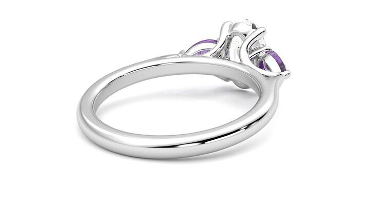 Taylor & Hart Affinity Oval Engagement Ring 360 degree image 12